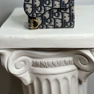 Dior oblique jacquard short wallet